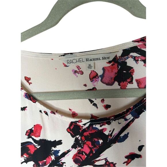 Rachel Roy Women's XL Floral Print Long Sleeve Blouse Multicolor - Picture 2 of 3
